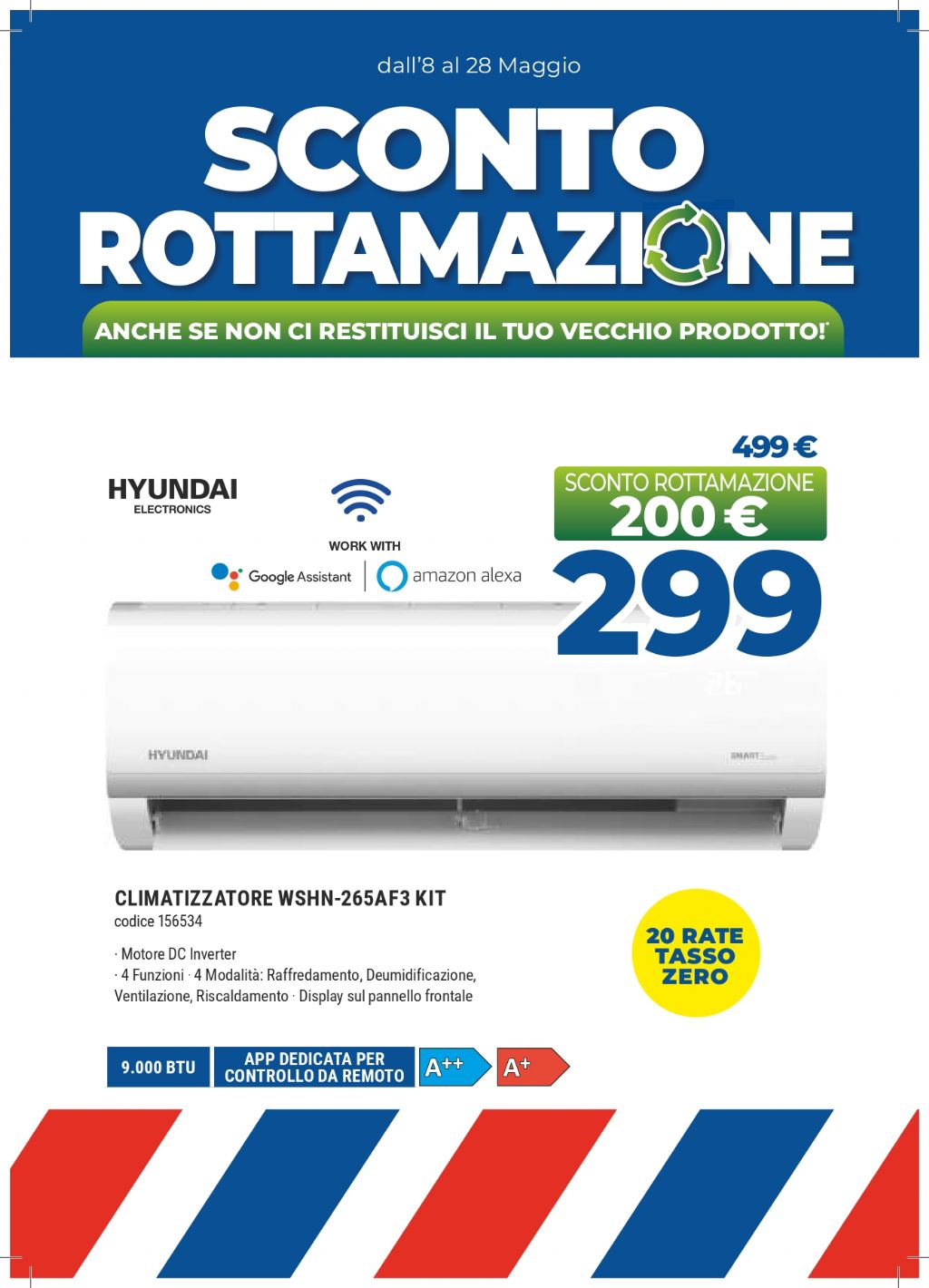CLIMATIZZATORE HYUNDAI WSHN-265AF3 KIT 9000BTU